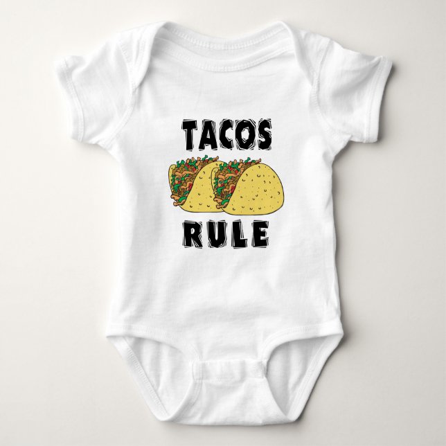 Tacos-Regel-Baby Baby Strampler (Vorderseite)