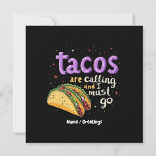 Tacos rufen an und ich muss einen Feinschmecker ma Einladung
