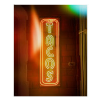 Tacos signieren Typografisches Bild Taco Art Word 
