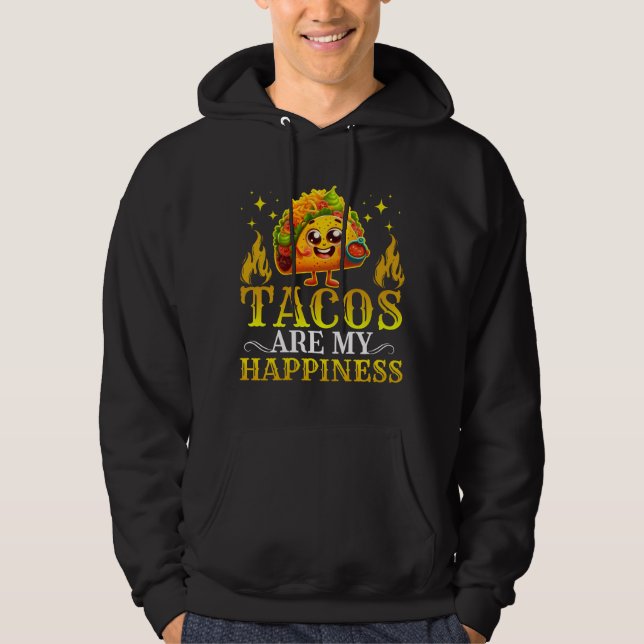 Tacos sind mein Glück Hoodie (Vorderseite)