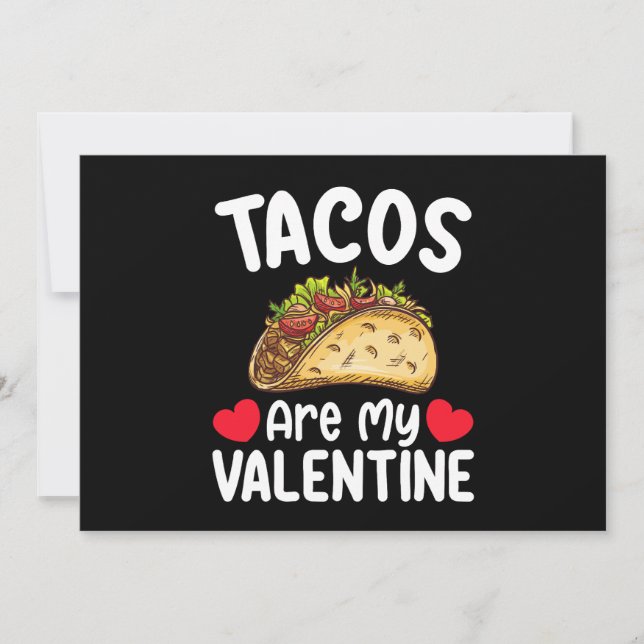Tacos sind mein Valentinstag Funny Food Lover Einladung (Vorderseite)