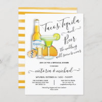 Tacos Tequila & Bier Probe Abendessen Fiesta Invit