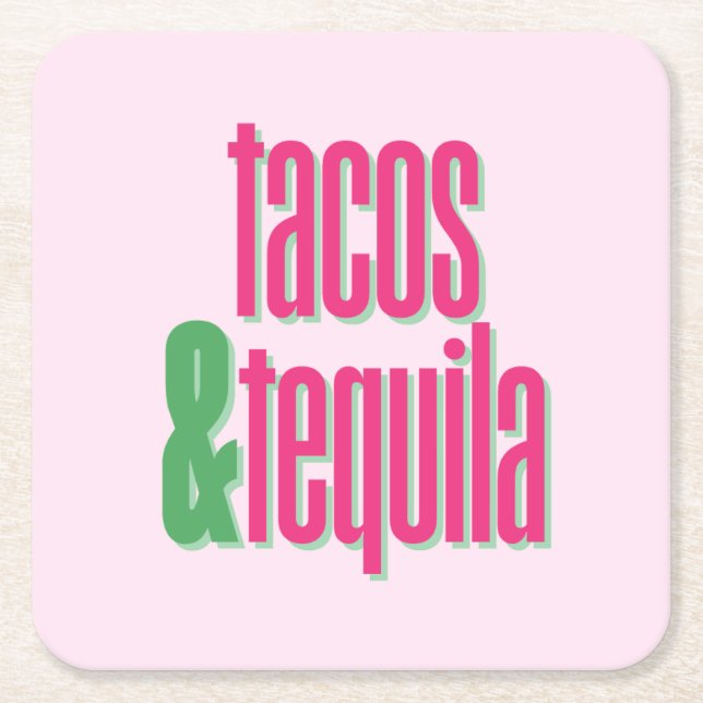 Tacos & Tequila Party Untersetzer (Vorderseite)