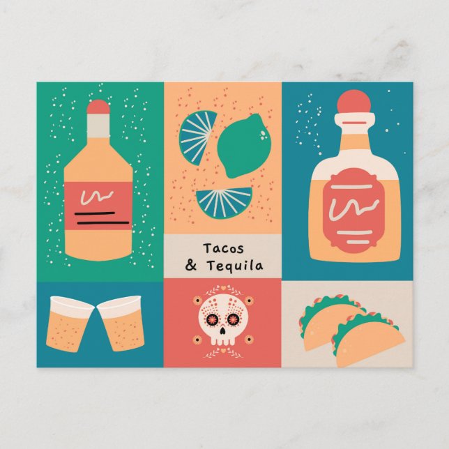 Tacos & Tequila Postkarte (Vorderseite)