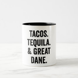 Tacos Tequila und großer Dan Zweifarbige Tasse