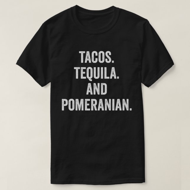 Tacos Tequila und Spitz T-Shirt (Design vorne)