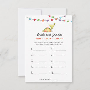 Tacos & Tequila "Wo waren sie?" Duschspiele Einladung