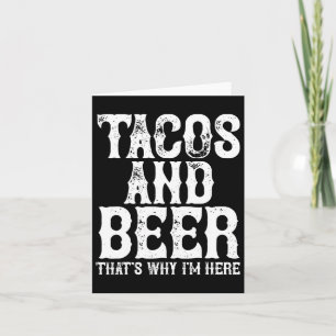 Tacos und Bier trinken Betrunkenes Cinco de Mayo M Karte