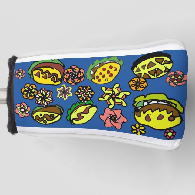 Tacos und Blume Golf Headcover (Vorderseite)