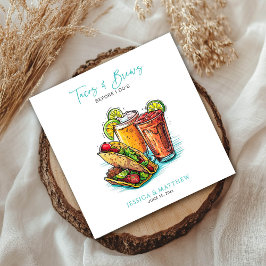 Tacos und Brüche vor dem Abendessen in der Probe Serviette