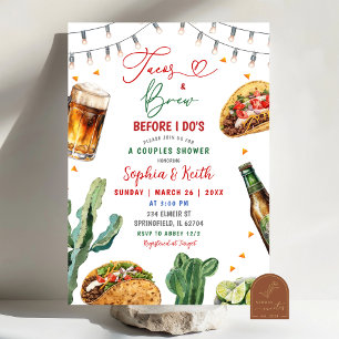 Tacos und Brühe, bevor ich Paare Dusche. Einladung