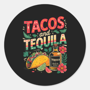 Tacos und runder aufkleber