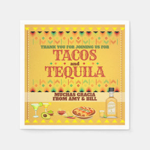 Tacos und Tequila Cinco de Mayo Fiesta Party Serviette
