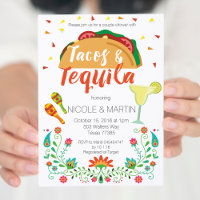 Tacos und Tequila Dusche Einladung