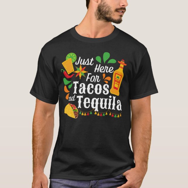 Tacos und Tequila Funny Cinco de Mayo Taco Diensta T-Shirt (Vorderseite)