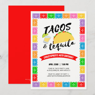 Tacos und Tequila Geburtstagseinladung Einladung