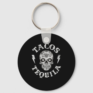 Tacos und Tequila Mexican Food Drinks T-Shirt Männ Schlüsselanhänger