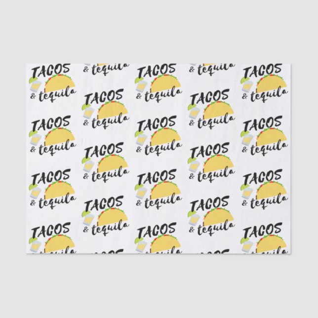 Tacos und Tequila Seidenpapier (Vorderseite)