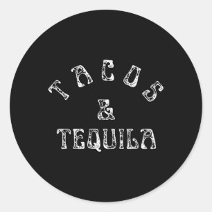 Tacos und Tequila Taco Runder Aufkleber