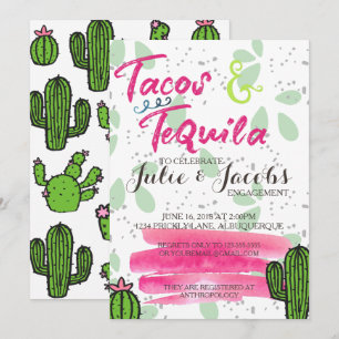 Tacos und Tequila Verlobungsfeier Einladung