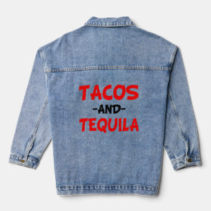 Tacos und Tequila witzig Jeansjacke