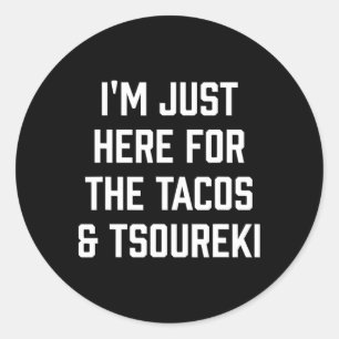 Tacos und Tsoureki Funny Cinco De Mayo Orthodox Gr Runder Aufkleber