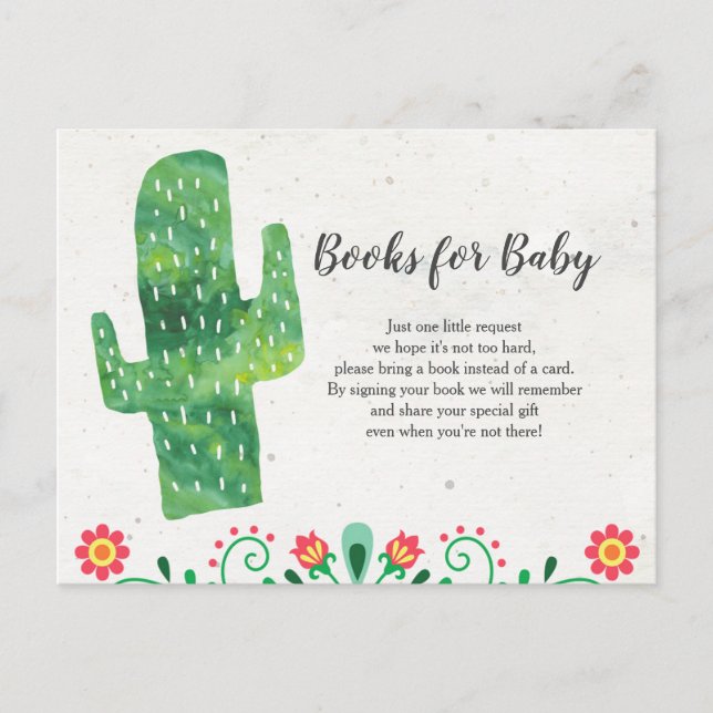 Tacos und Tutus Fiesta Baby Showbücher für Baby Postkarte (Vorderseite)