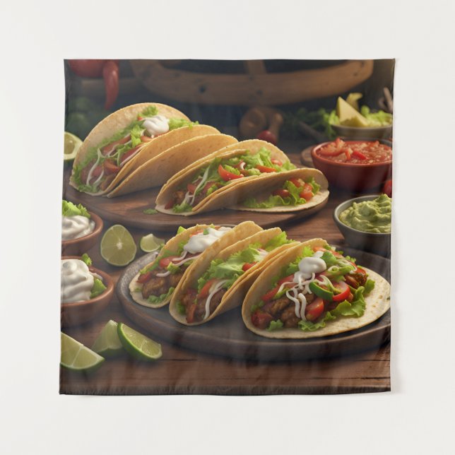 Tacos Wandteppich (Vorderseite)