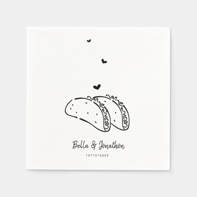 Tacos Wedding Napkin Serviette (Vorderseite)
