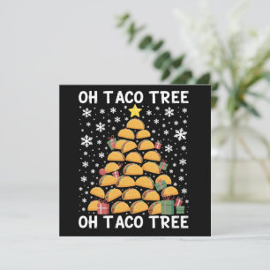 Tacos Weihnachtsbaum Lustiger Xmas Foodie Mexikane Feiertagskarte