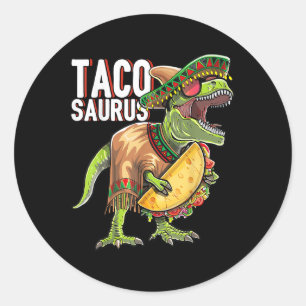 Tacosaurus Cinco De Mayo Dinosaur Taco Party Gift Runder Aufkleber