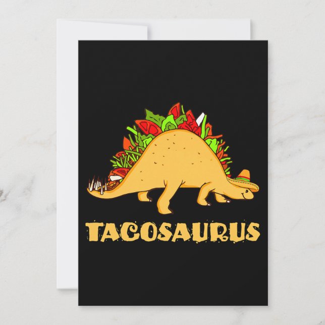 Tacosaurus Cinco de Mayo Funny Taco Dinosaur Einladung (Vorderseite)
