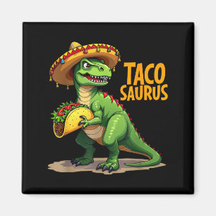 Tacosaurus Cinco de Mayo Party T-Rex Hut Magnet