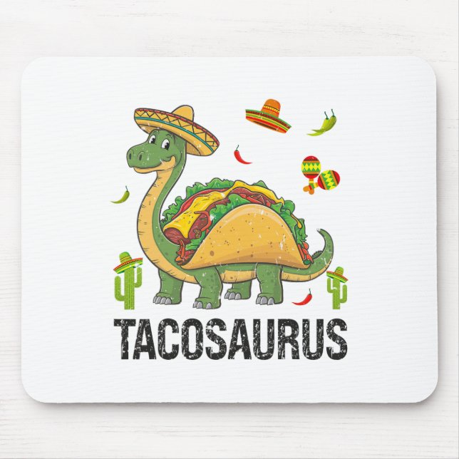 Tacosaurus Dinosaur Taco T Rex Funny Cinco De Mayo Mousepad (Vorne)