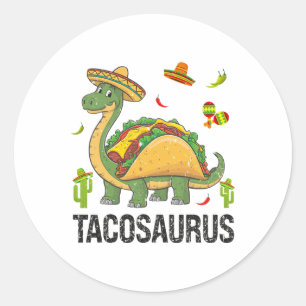 Tacosaurus Dinosaur Taco T Rex Funny Cinco De Mayo Runder Aufkleber