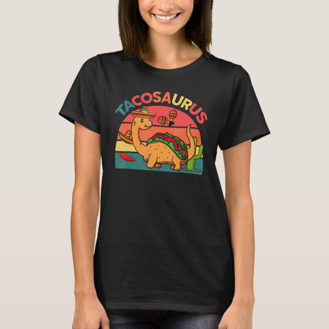 Tacosaurus Kleinkind Kinder Taco Dinosaurier T-Shirt (Vorderseite)