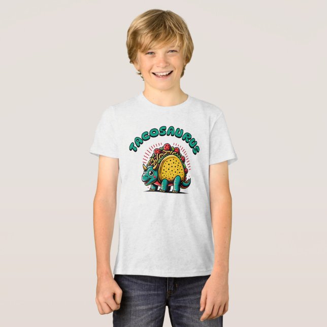 Tacosaurus Lustiger Dinosaurier Tri-Blend Shirt (Von Creator hochgeladen)