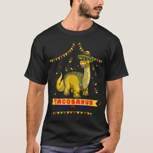 Tacosaurus Rex Dinosaur Taco Kids Cinco De Mayo Pa T-Shirt (Vorderseite)