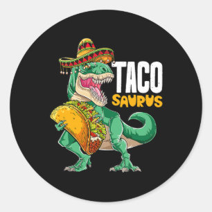 Tacosaurus Shirt Taco Cinco De Mayo Dinosaurier T  Runder Aufkleber