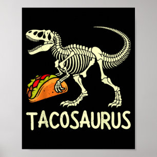 Tacosaurus Skelett Dinosaurier T Rex Kinder Jungen Poster
