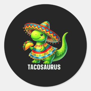 Tacosaurus Tacho Dinosaurier Dino Cinco de Mayo Ju Runder Aufkleber