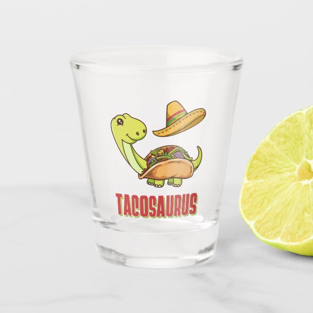 Tacosaurus Taco Dinosaur Cinco De Mayo Schnapsglas (Vorderseite)