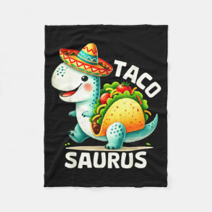 Tacosaurus Taco Dinosaur Dino Cinco de Mayo Mexica Fleecedecke