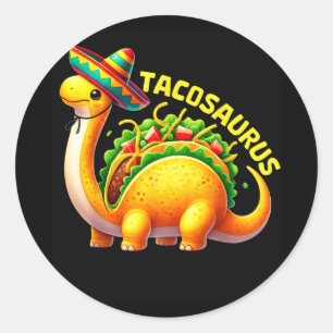 Tacosaurus Taco Dinosaur Dino Cinco de Mayo Runder Aufkleber