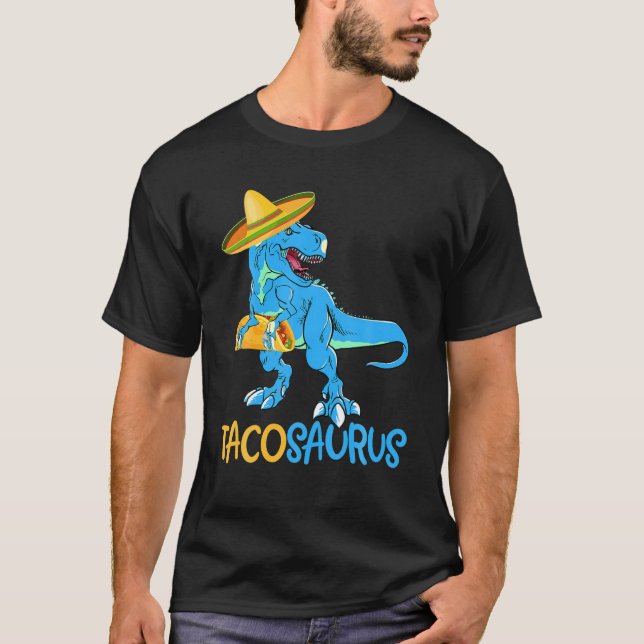 Tacosaurus Tex Funny Cinco De Mayo T-Shirt (Vorderseite)