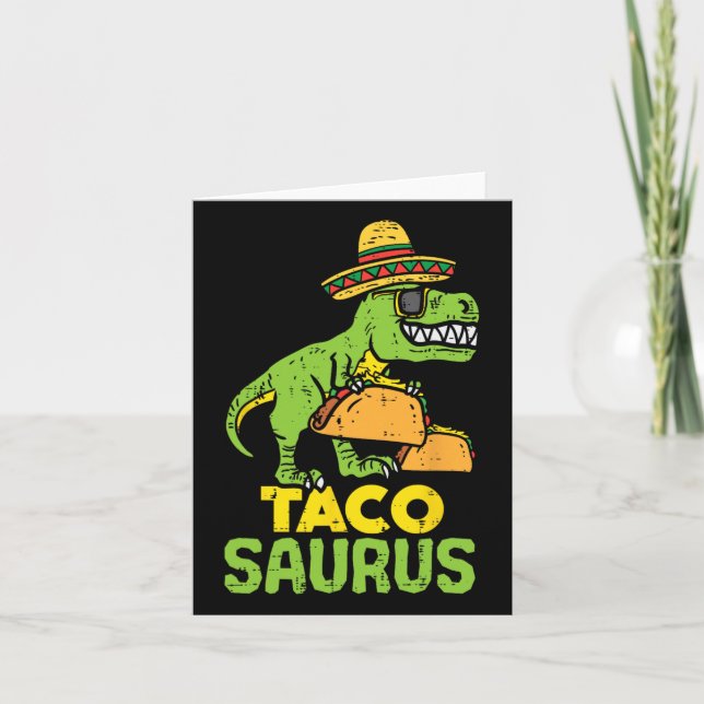 Tacosaurus Trex Cinco De Mayo Dinosaur Kid Karte (Vorderseite)