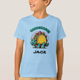 Tacosaurus Triceratops Funny Cartoon T-Shirt