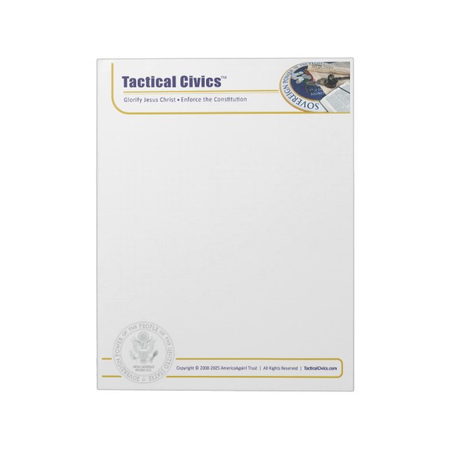 Tactical Civics™  5,5" x 6" Notizblock - 40 Seiten (Rotiert)
