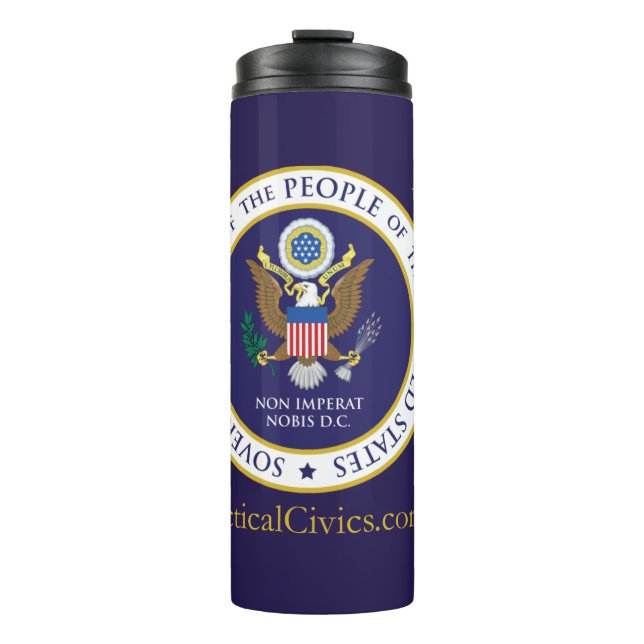 Tactical Civics™ Great Siegel Tumbler 12oz Thermosbecher (Vorderseite)
