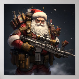 Tactical Santa Claus Weihnachtsposter Poster